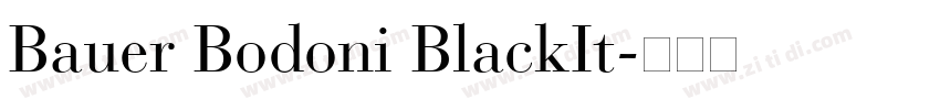 Bauer Bodoni BlackIt字体转换